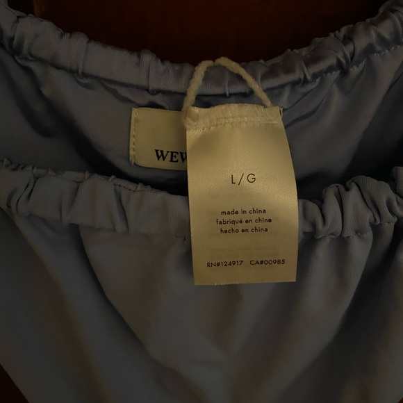 WeWoreWhat Ruched String Bikini Bottoms Powder Blue - Picture 4 of 5